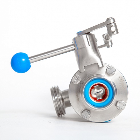 43330 Заслонка трехходовая однофланцевая нержавеющая Р-Р-Р — DIN, AISI 304