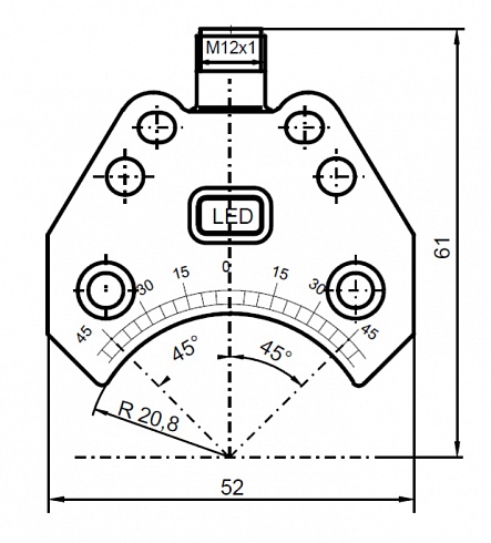 44530 Индуктивный датчик пневмопривода — DIN