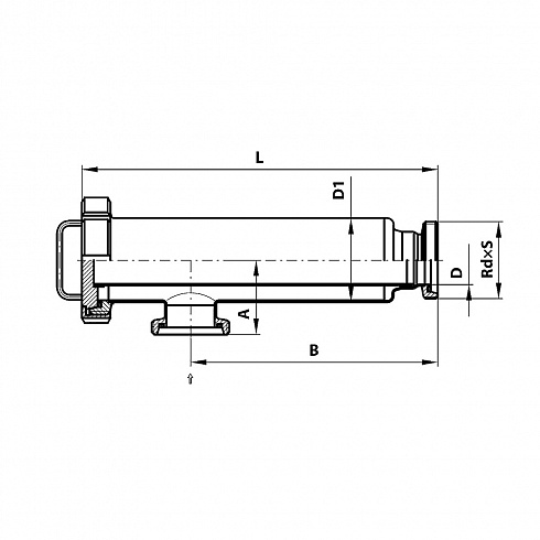 53510 – Трубный фильтр прямоугольный P-P нержавеющий – AISI 304